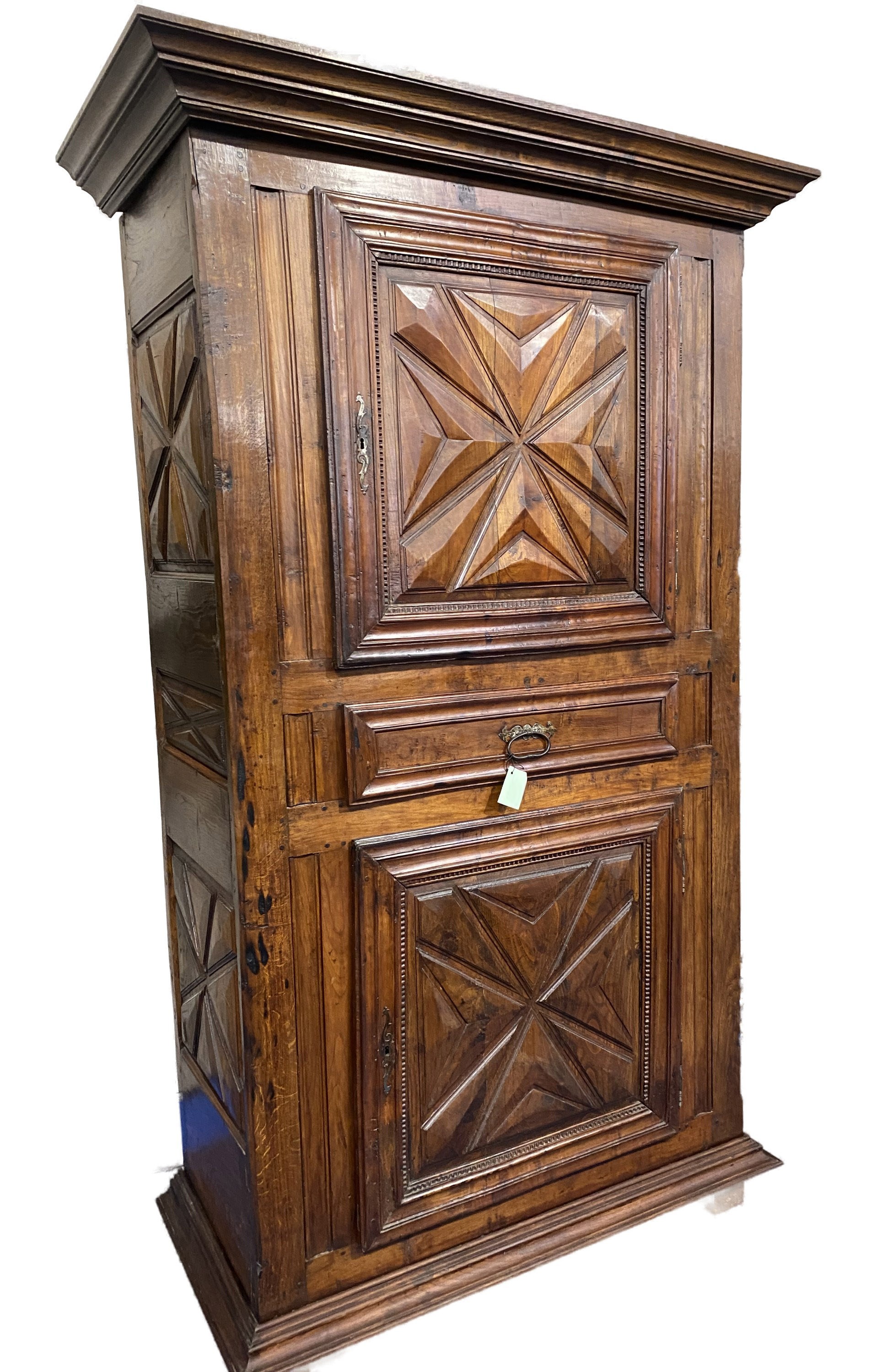 Armoire Louis XIII — 17th-Century Solid Oak, Pointes de Diamant — photo 1