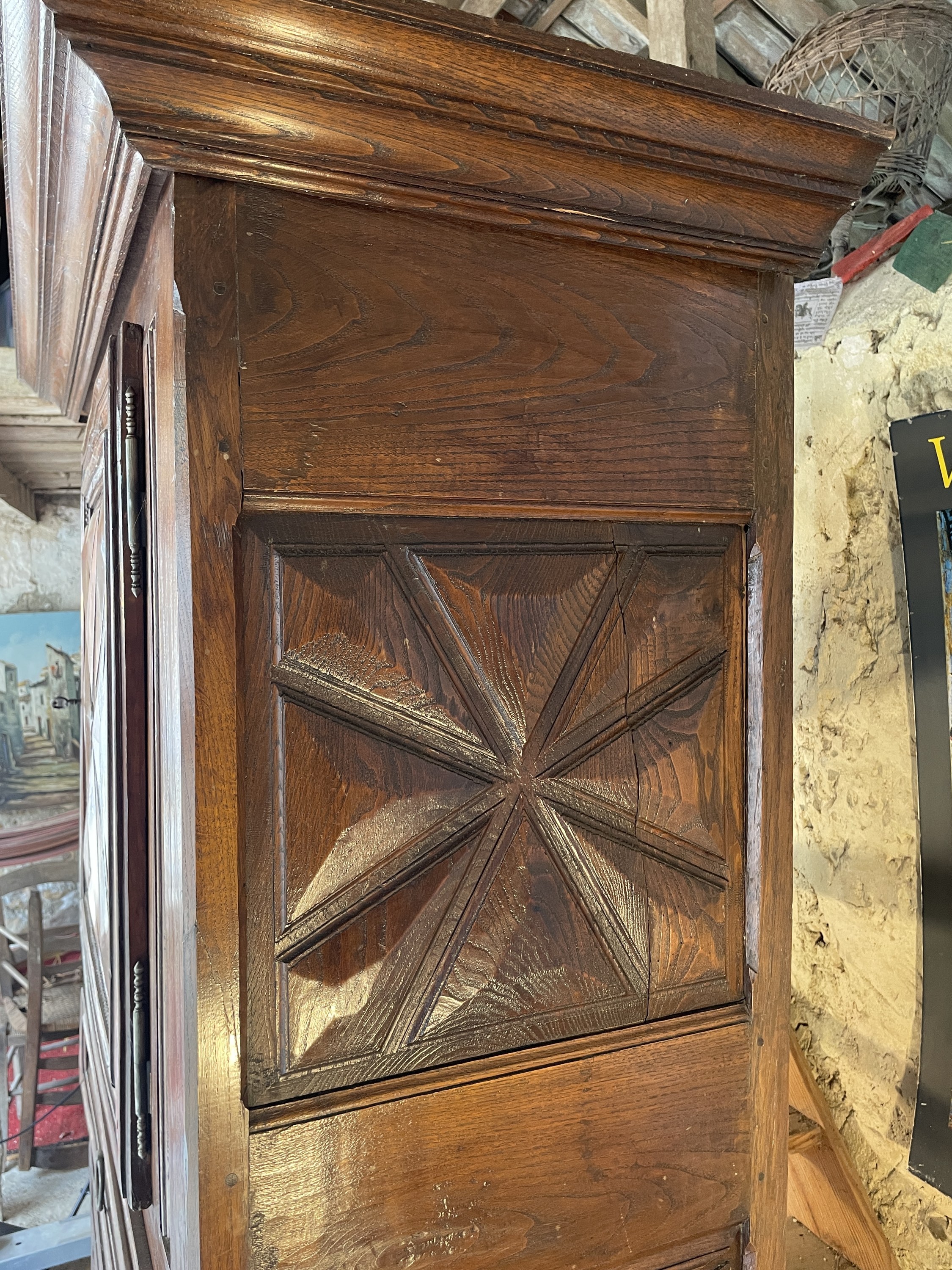 Armoire Louis XIII — 17th-Century Solid Oak, Pointes de Diamant — photo 6