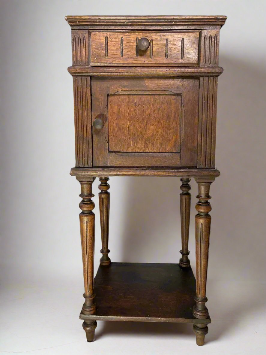 Antique French Marble-Top Cabinet – Late 19th Century, Provincial Style — photo 2