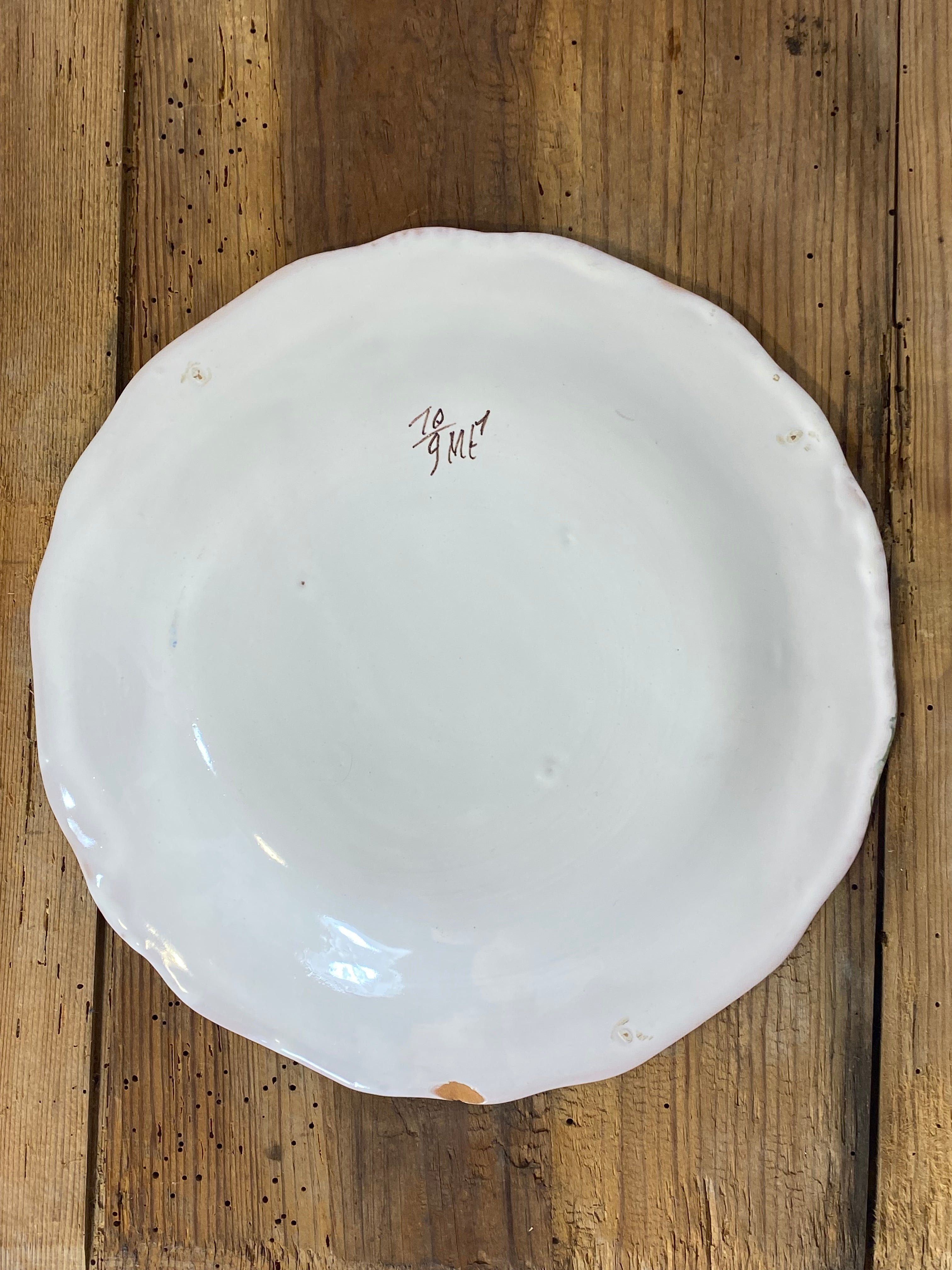 Vintage French Faience Plate Set – Moustiers Hand-Painted Pottery — photo 3