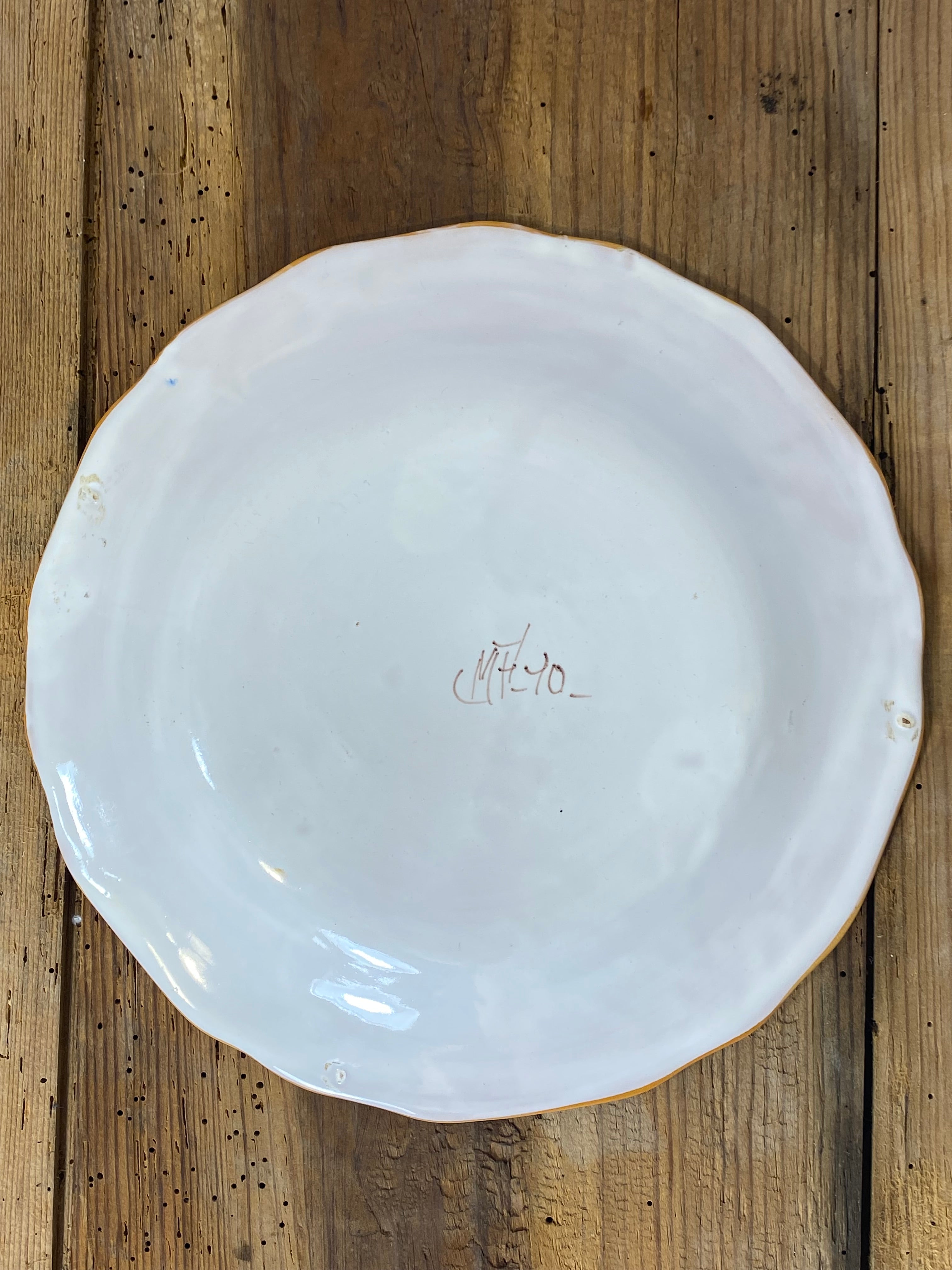 Vintage French Faience Plate Set – Moustiers Hand-Painted Pottery — photo 5