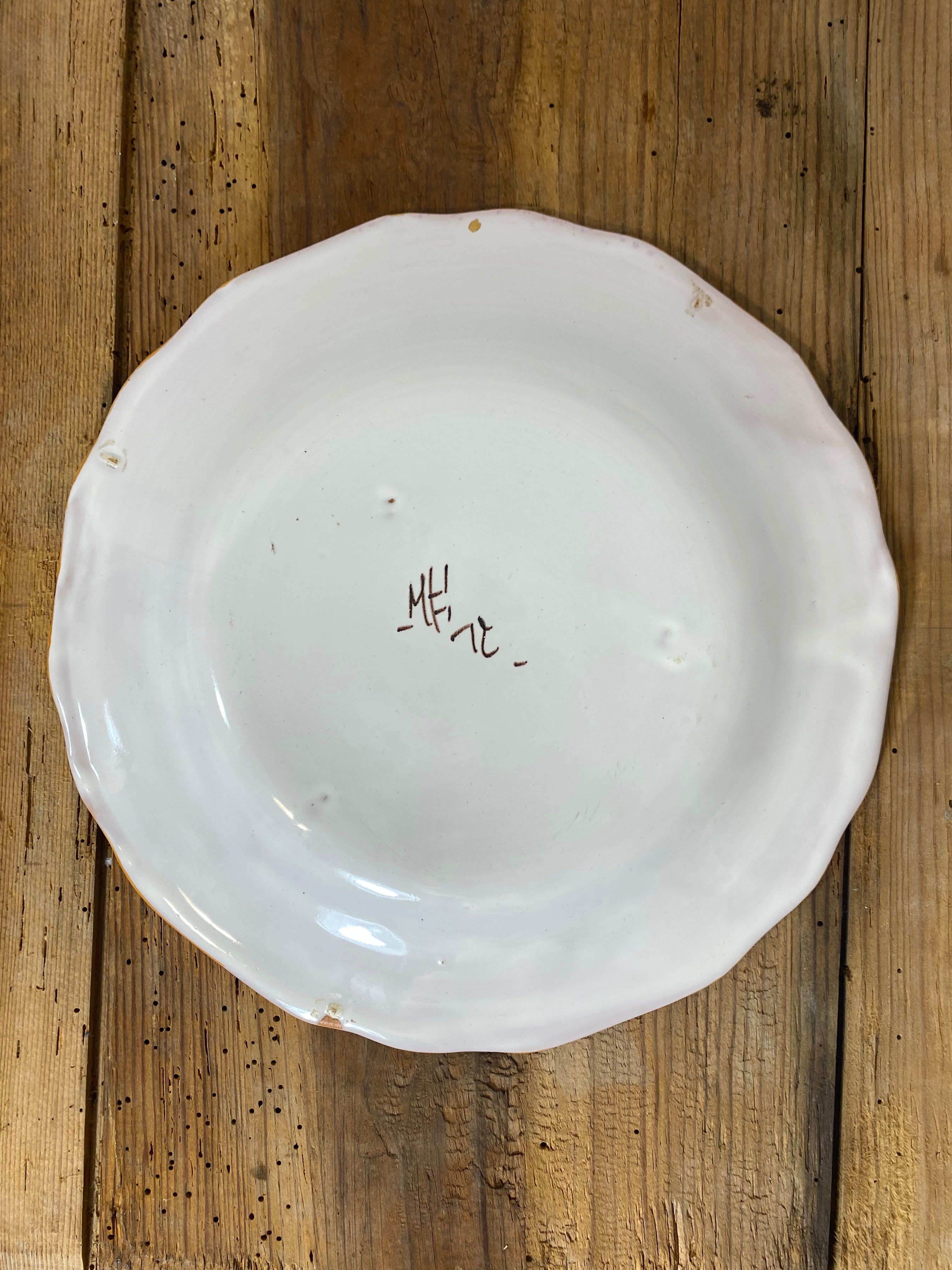 Vintage French Faience Plate Set – Moustiers Hand-Painted Pottery — photo 11