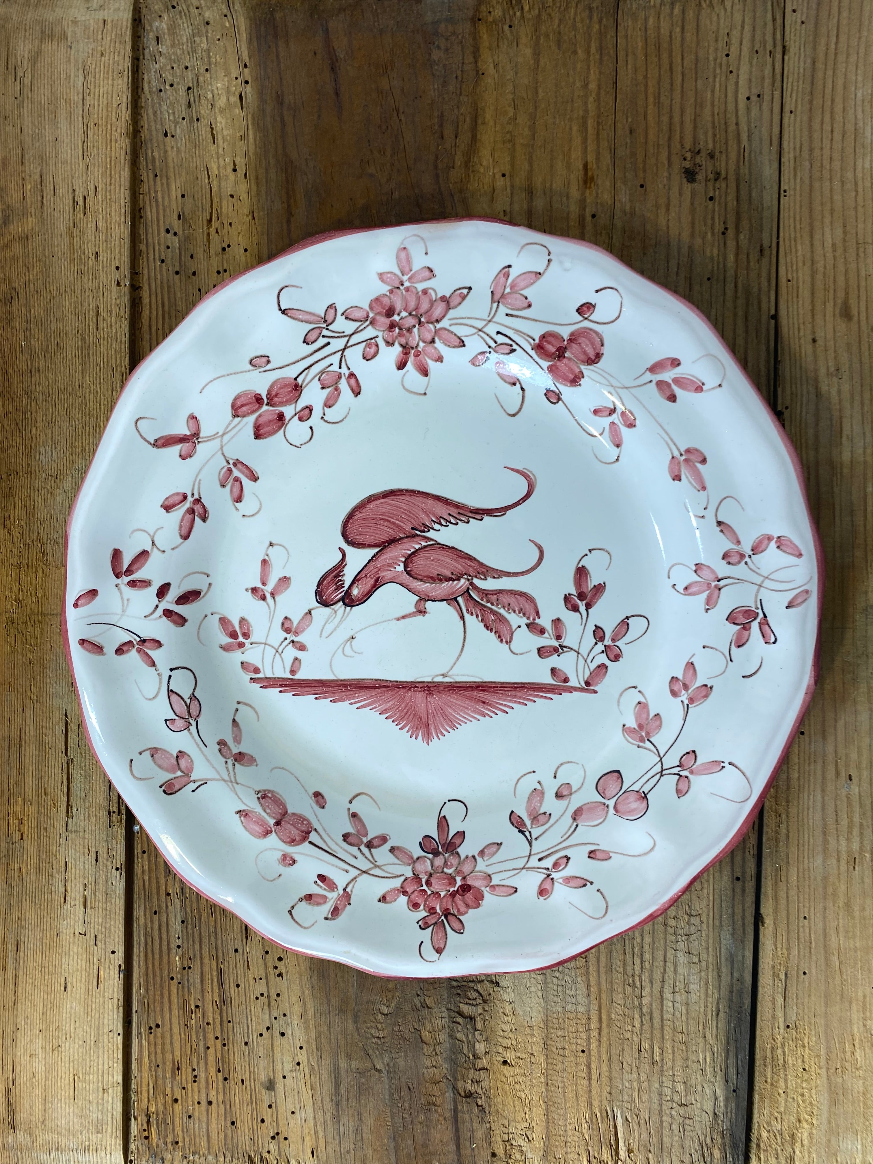 Vintage French Faience Plate Set – Moustiers Hand-Painted Pottery — photo 12