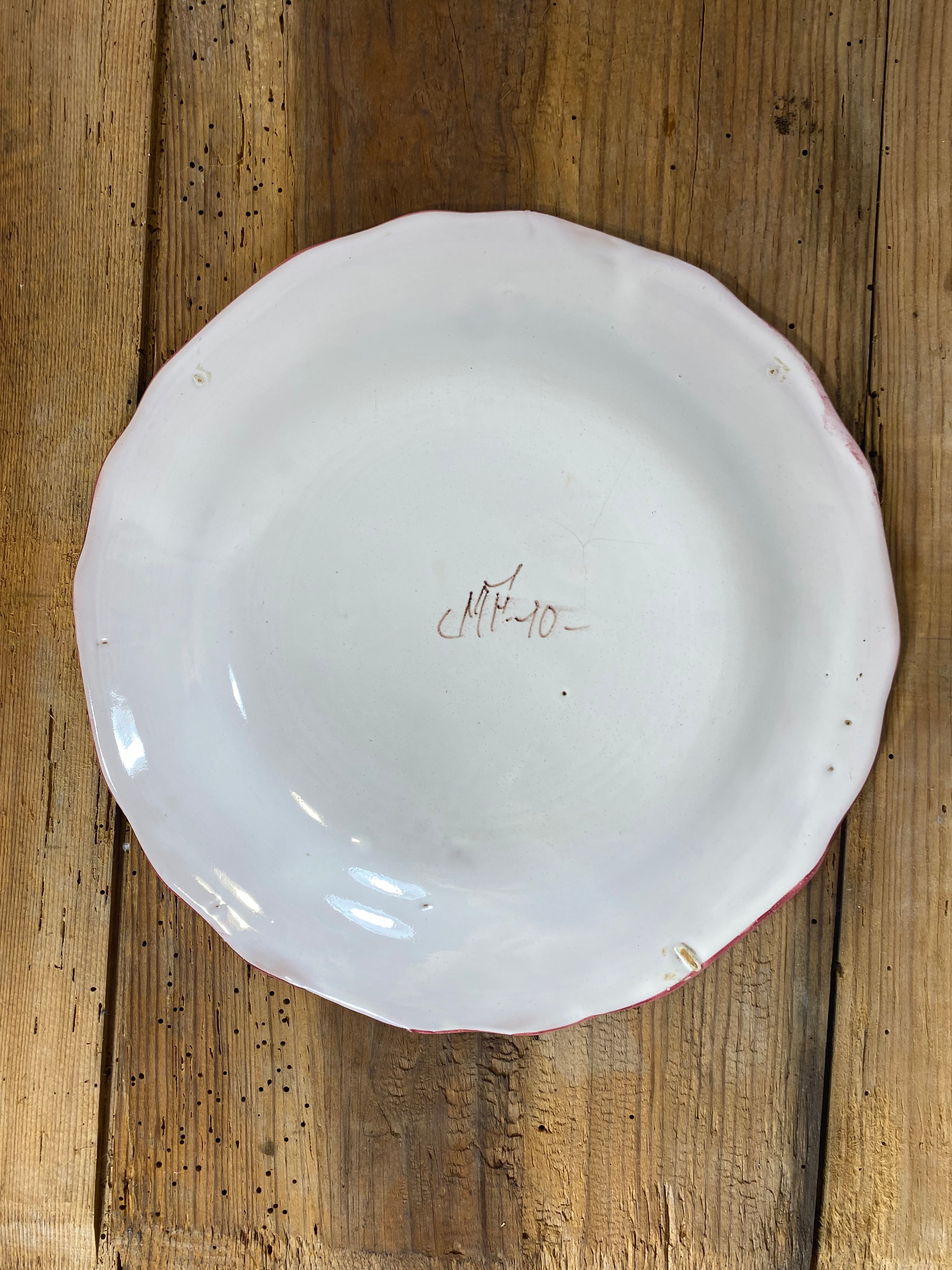Vintage French Faience Plate Set – Moustiers Hand-Painted Pottery — photo 13