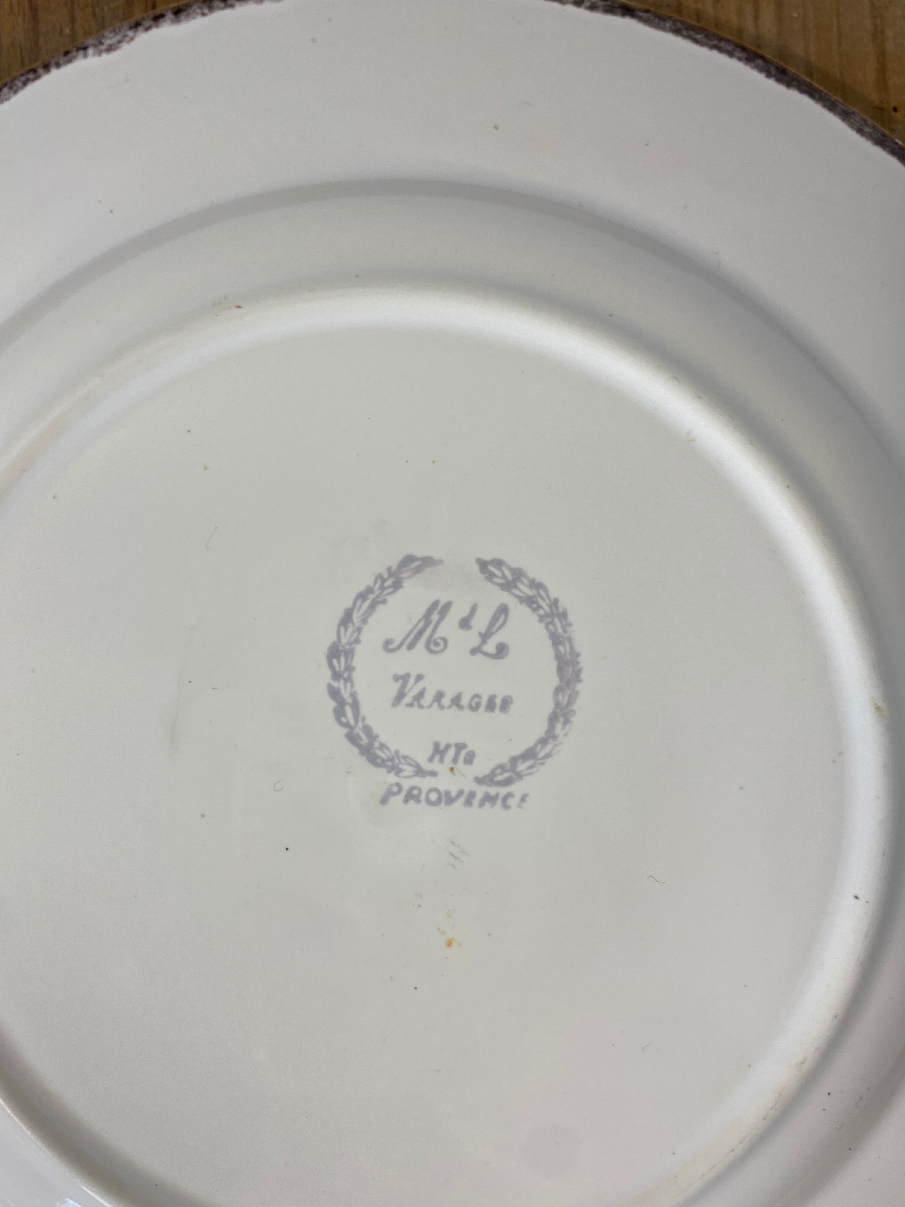 Vintage French Botanical Faïence Set – Platter, Large Plate & 3 Plates — photo 10
