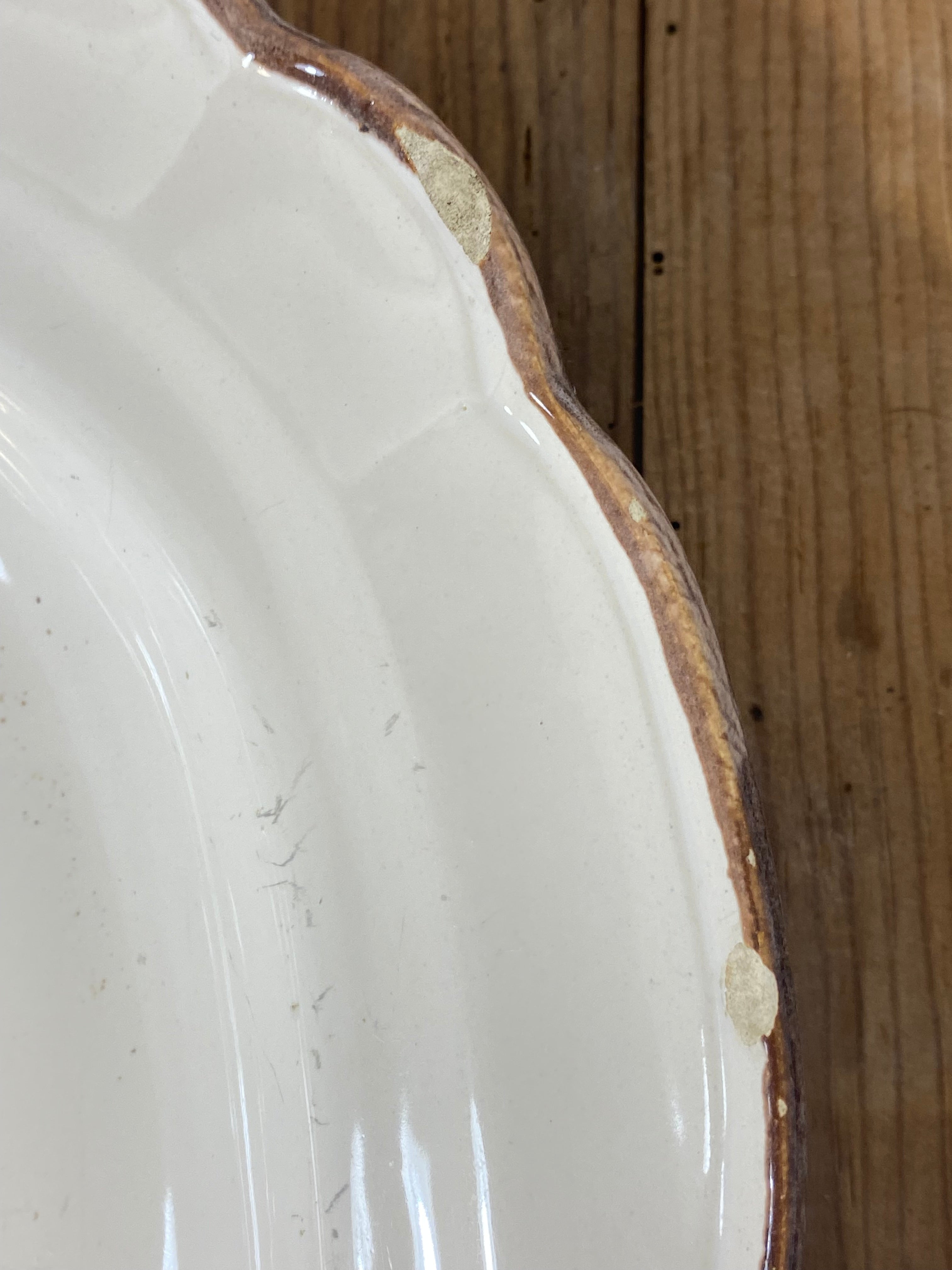 Vintage French Botanical Faïence Platter – "Diplotaxis muralis" — photo 3