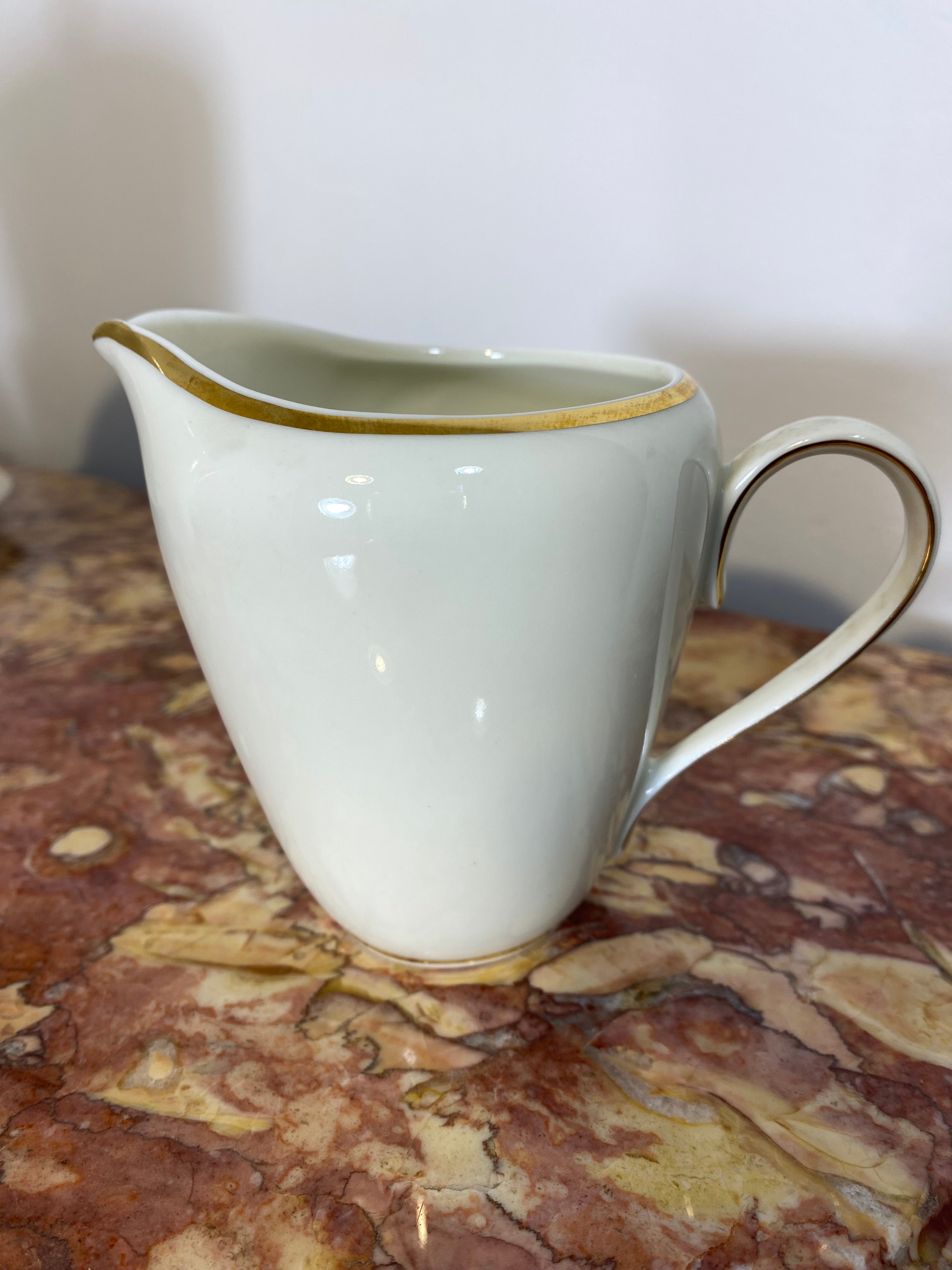 Vintage Bavarian Porcelain Tea Set – 9-Piece, Gilded Trim, Elegant — photo 6