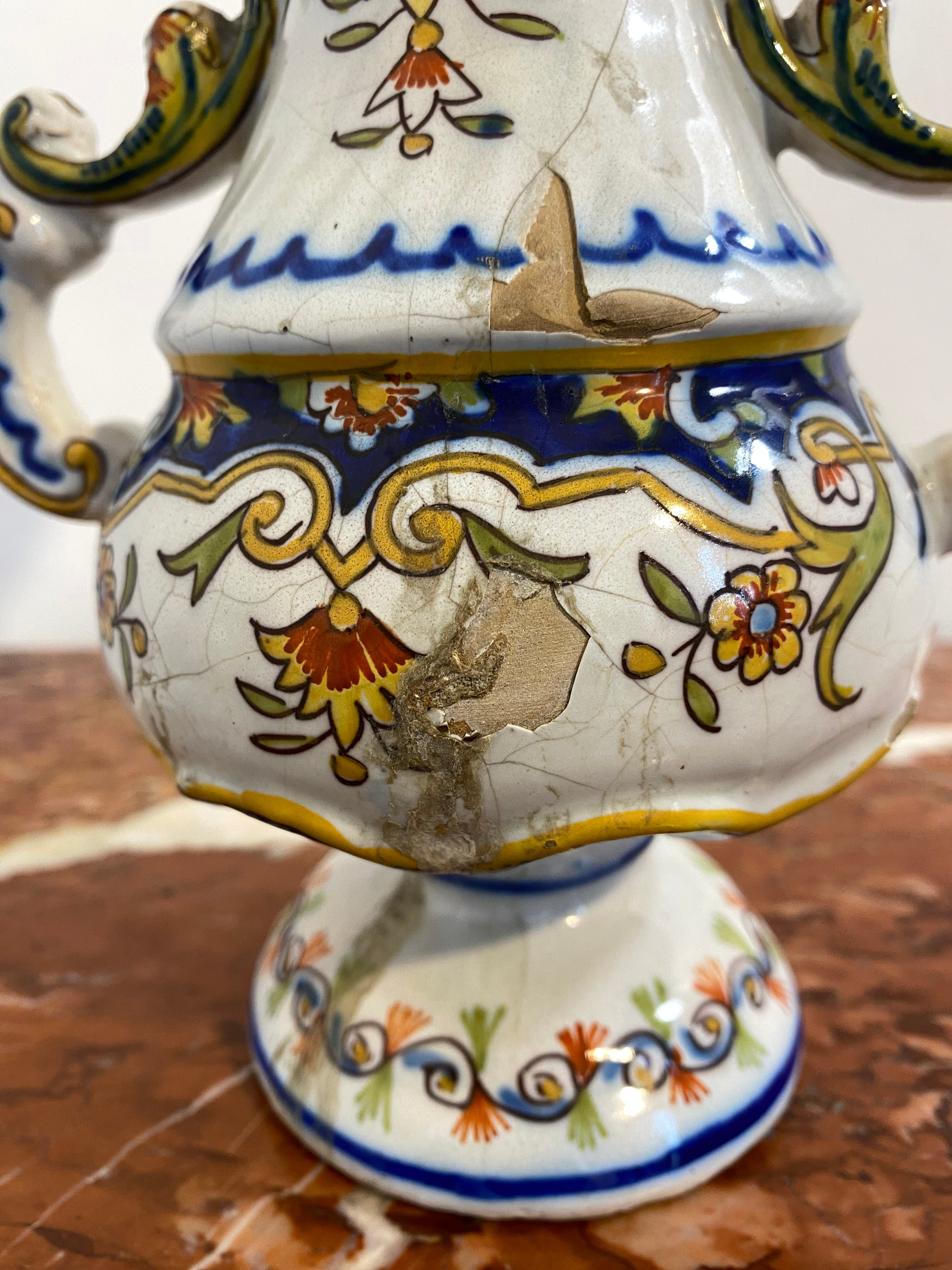 French Faience Vase De Desvres, Les Sables d'Olonne, Late 19th Century — photo 7