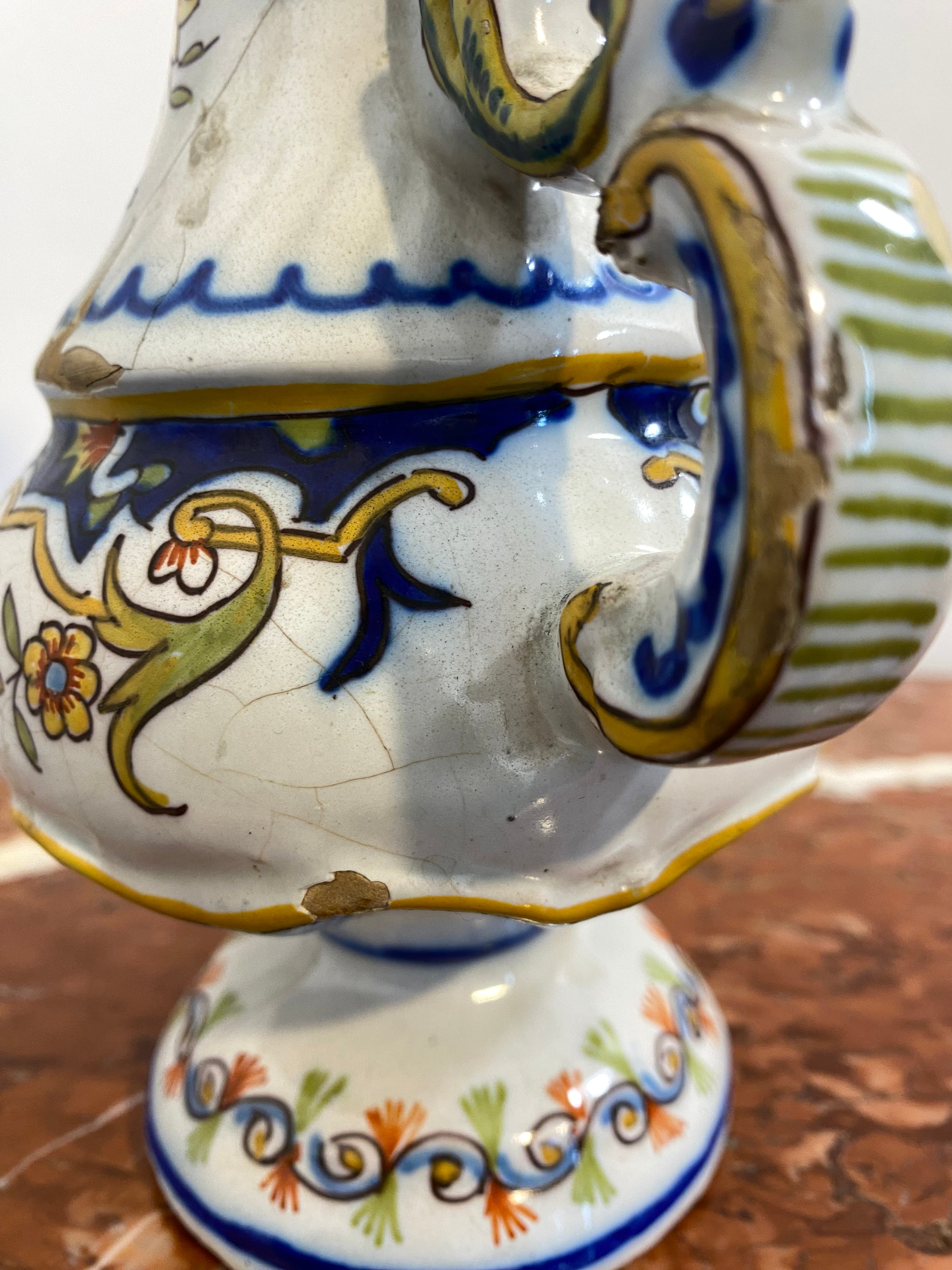 French Faience Vase De Desvres, Les Sables d'Olonne, Late 19th Century — photo 8