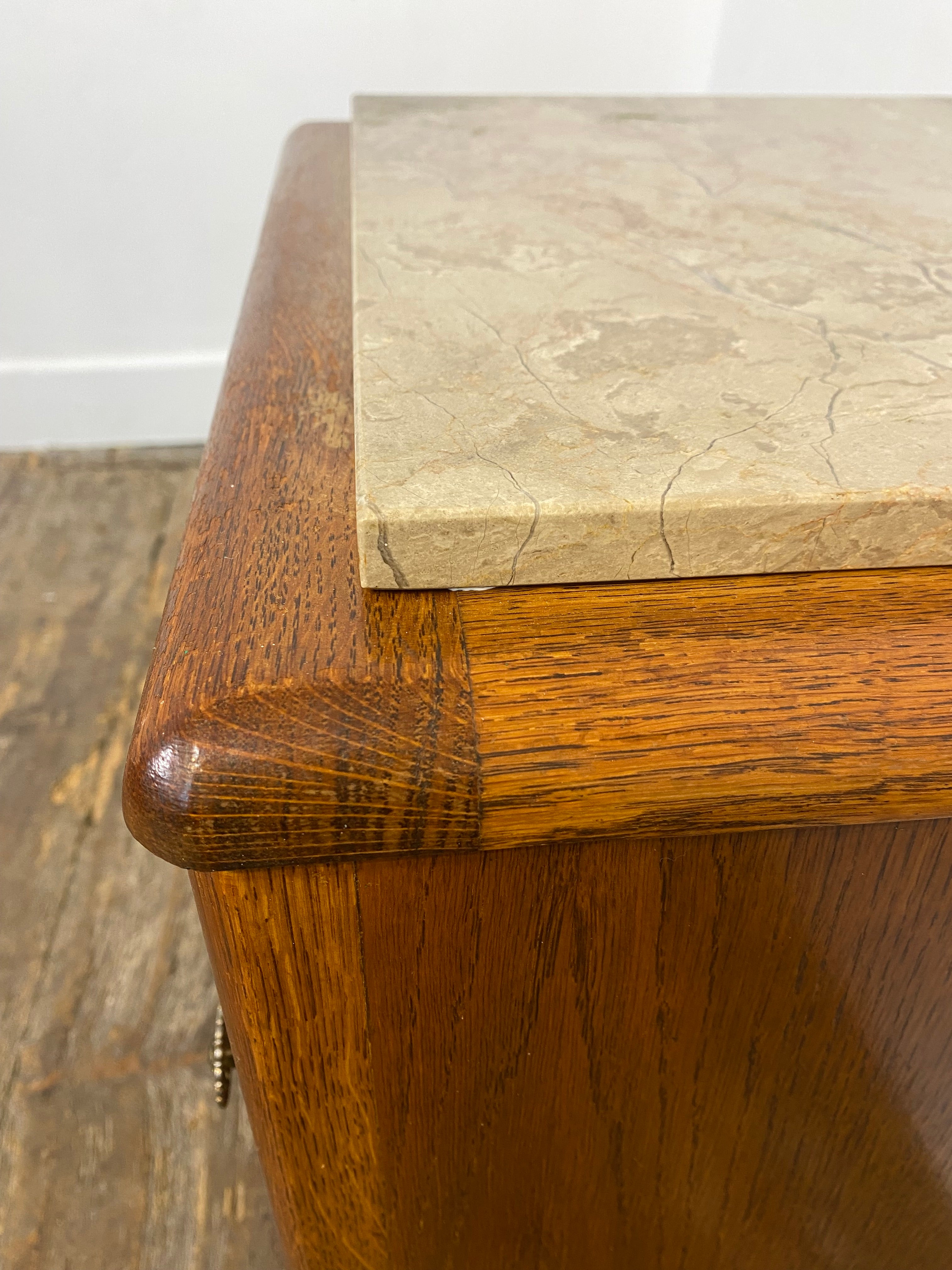 Mid-Century Modern Wooden Cabinet with Marble Top, Circa 1950s — photo 5