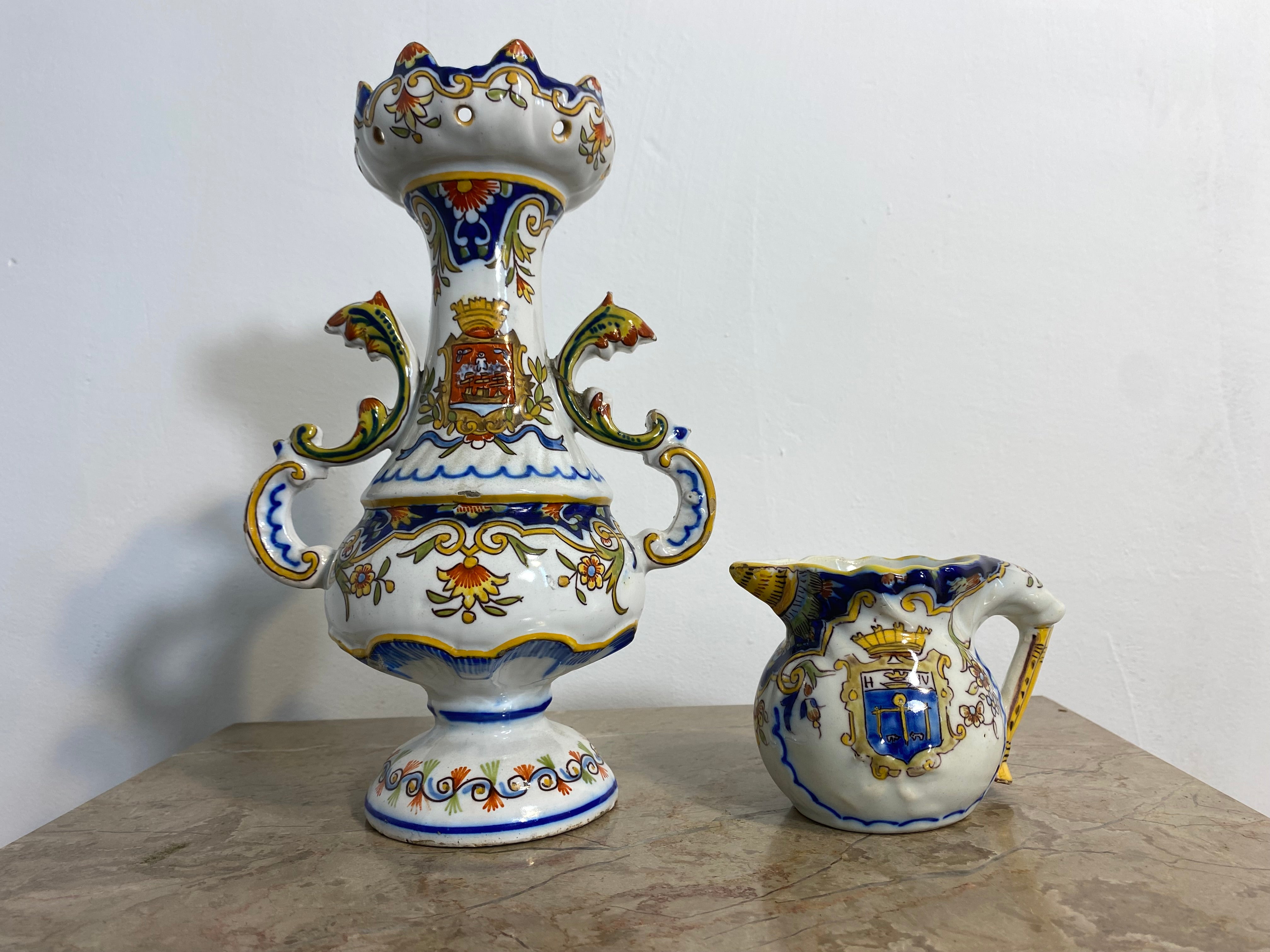 French Faience Vase De Desvres, Les Sables d'Olonne, Late 19th Century — photo 11