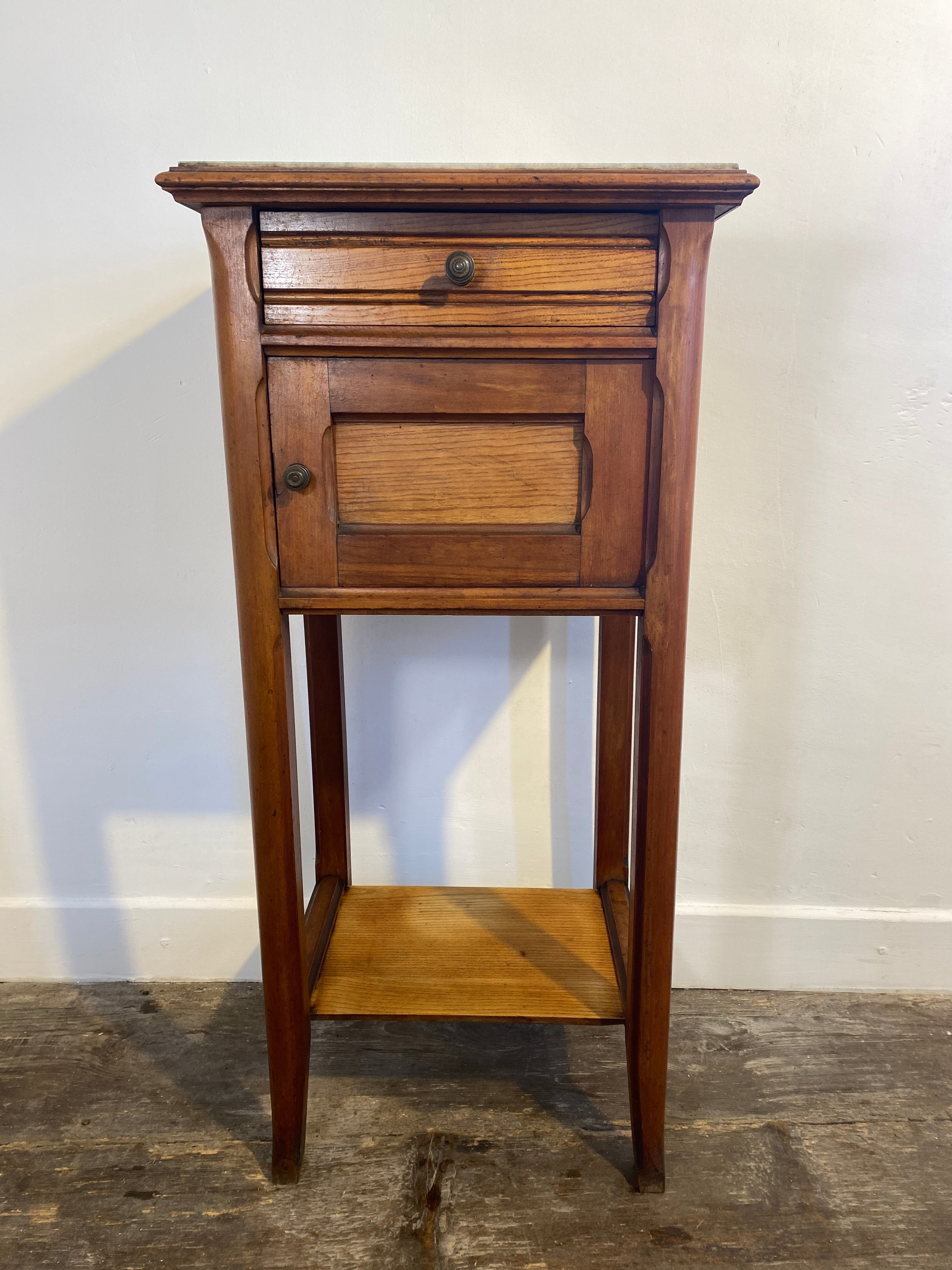 French Provincial Marble-Topped Cabinet with Ceramic Lining — photo 2