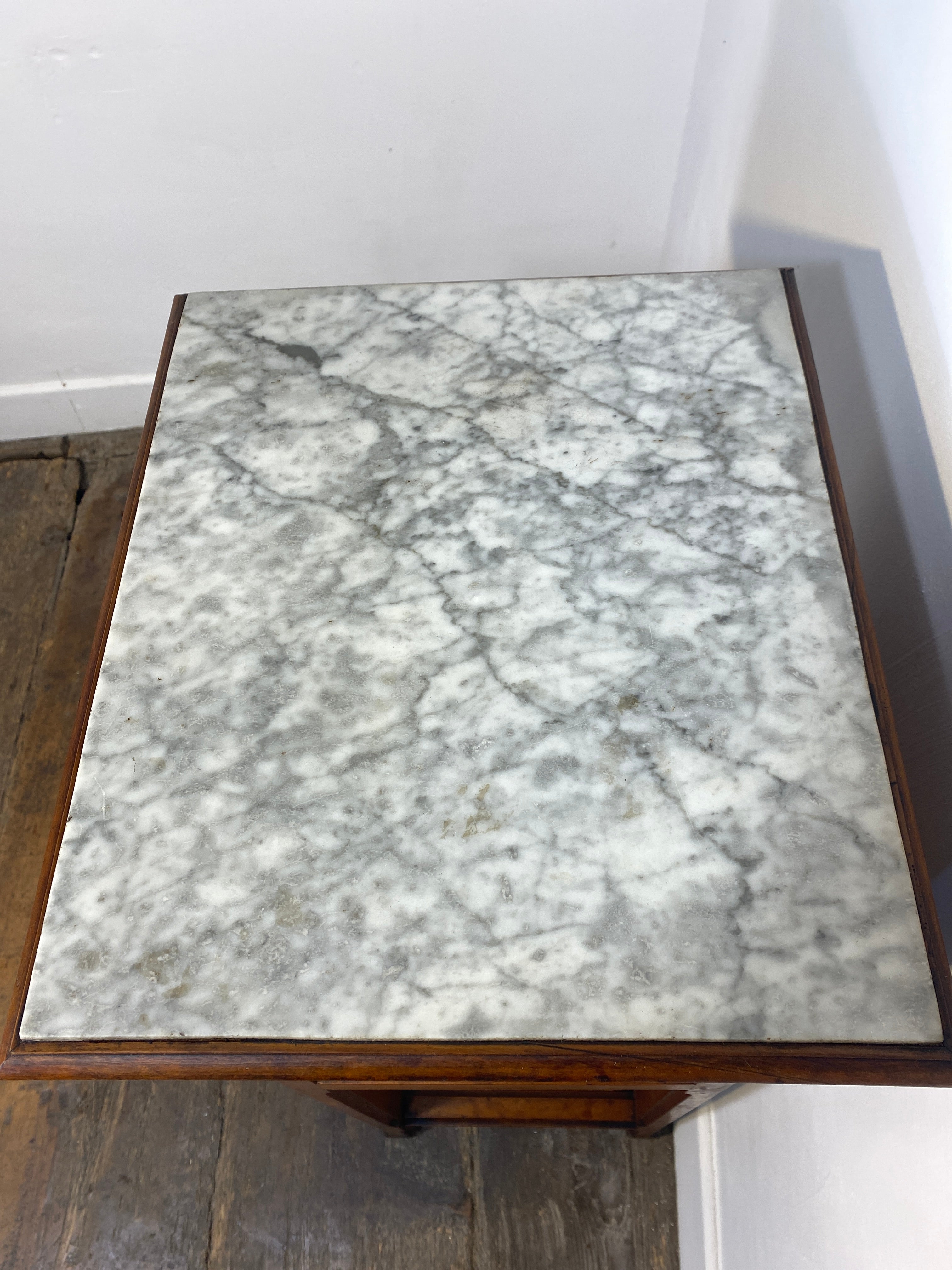 French Provincial Marble-Topped Cabinet with Ceramic Lining — photo 3