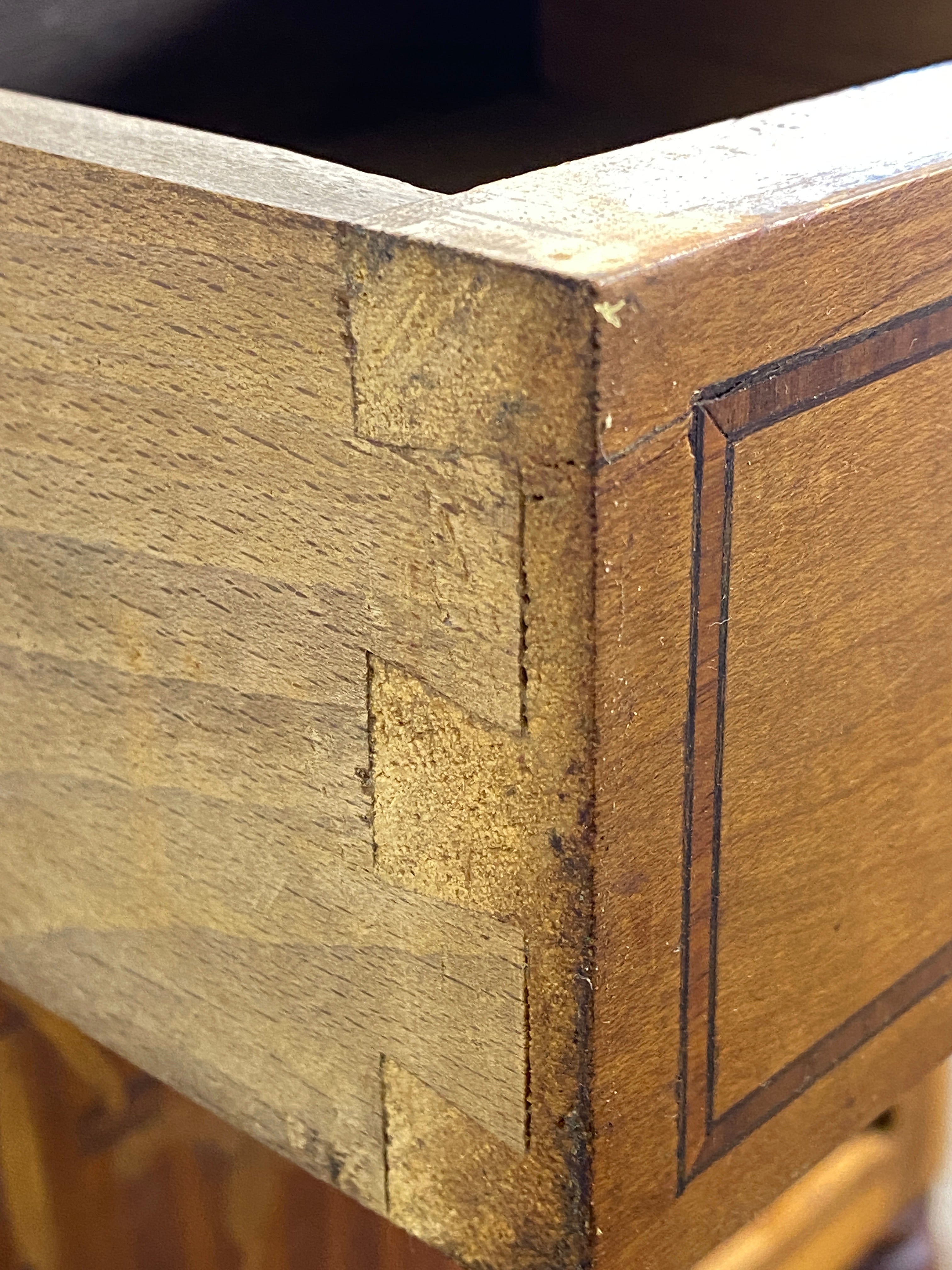 Antique Louis XVI-Style Marble-Top Nightstand with Marquetry — photo 13