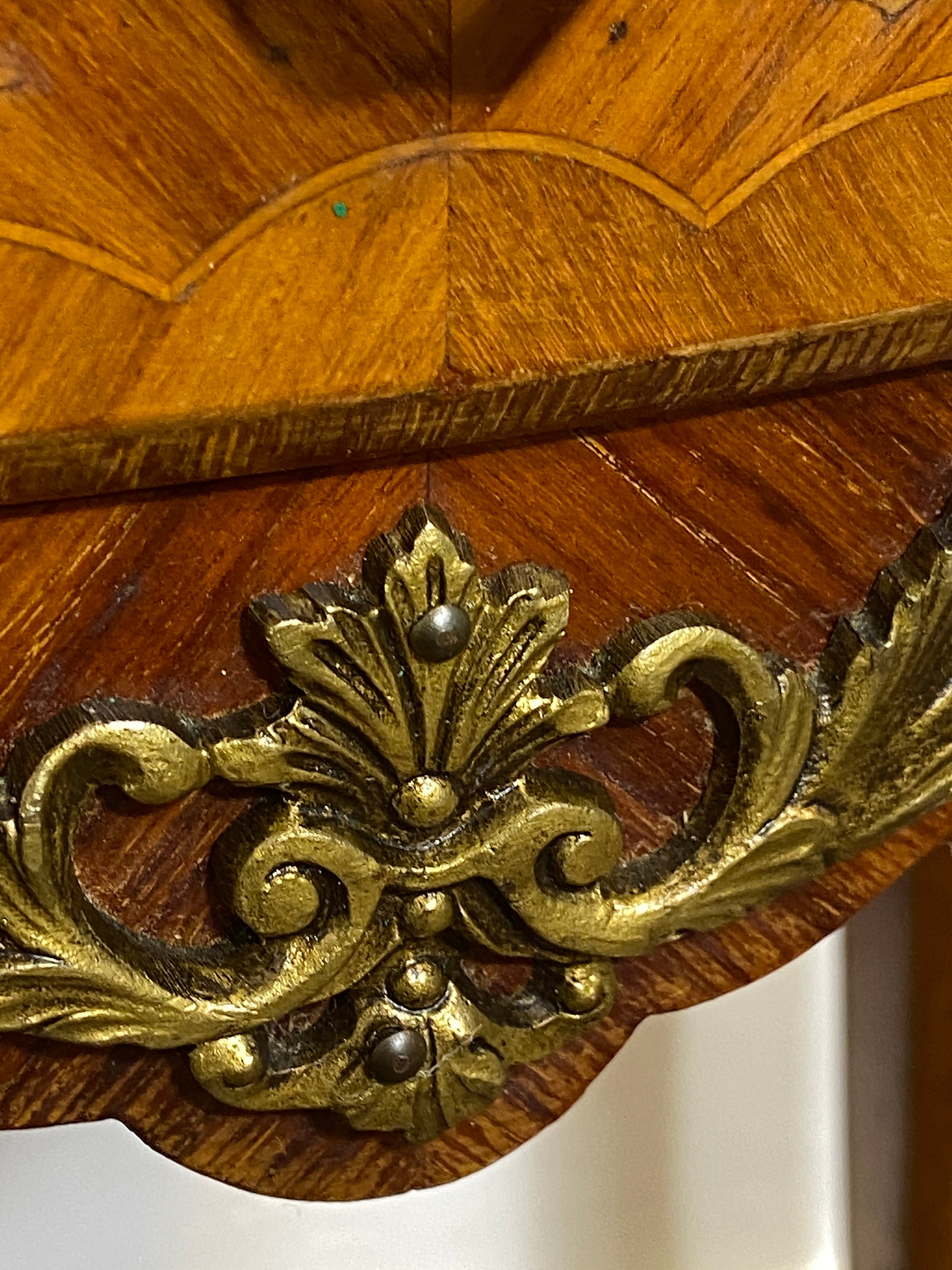 Pair of Louis XV-Style Bedside Cabinets with Marble Tops – Mid-20th Century — photo 13