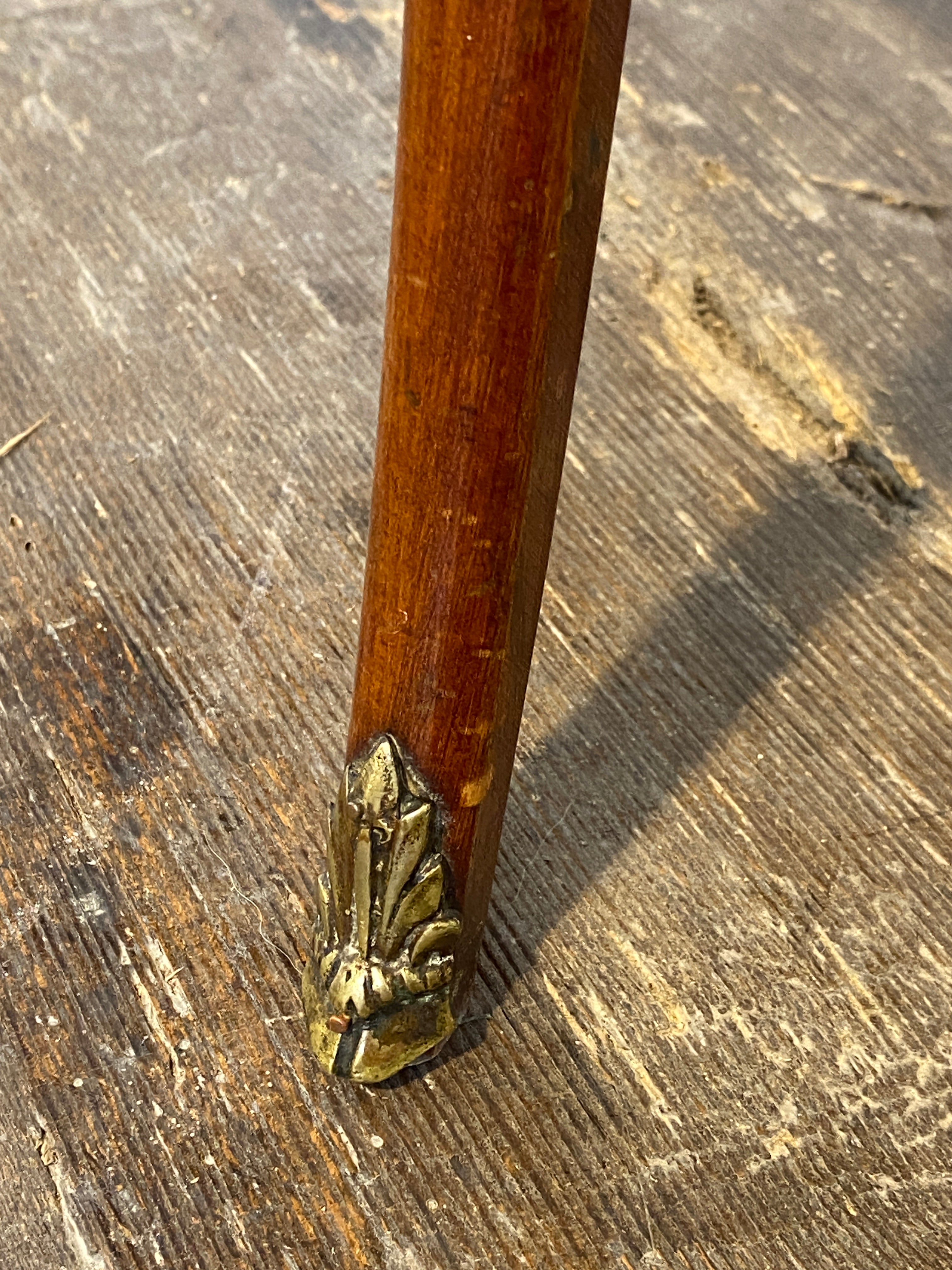 Antique French Louis XV Mahogany Side Table Ormolu Marquetry Brass c.1900 — photo 10
